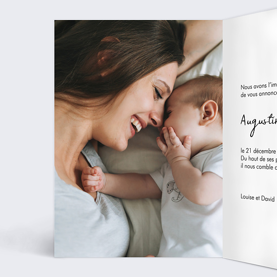 Faire part naissance Lilliputiens x Popcarte - certificat Intérieur Gauche