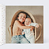 Faire part naissance Découpe Photo Polaroid Bébé Intérieur Droit