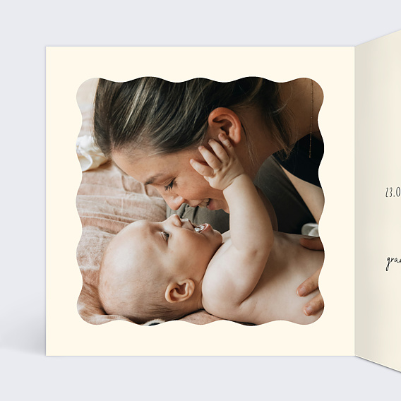 Faire part naissance Ours acrobate - Clara Dassie x Popcarte Intérieur Gauche