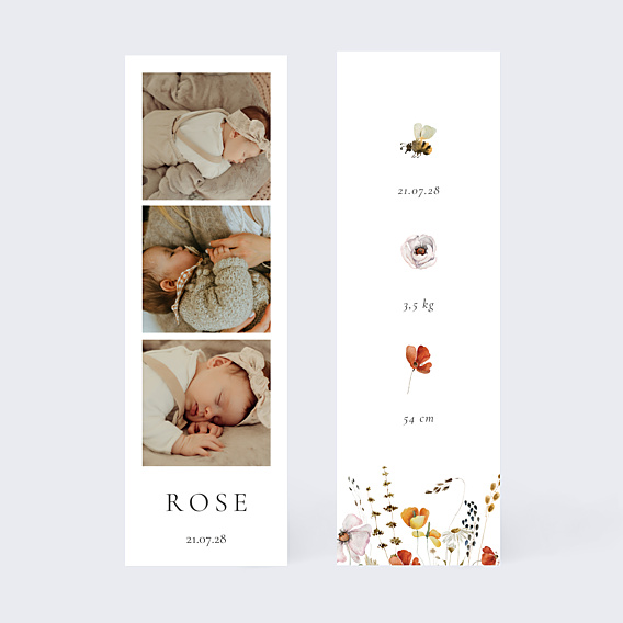 Faire-part Naissance Bouquet Tendre