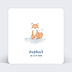 Faire part naissance Baby Fox Recto