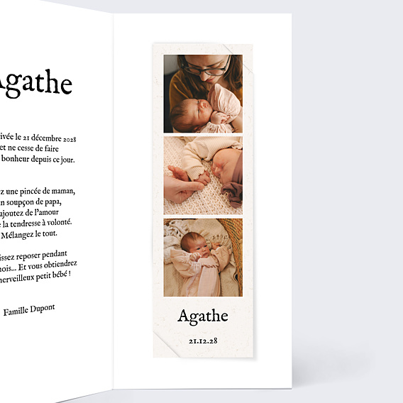 Faire-part Naissance Bouquet Sauvage