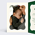Faire-part Naissance Rayure sapin et azur