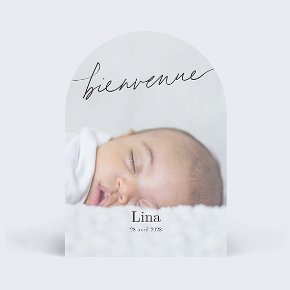 Faire-part Naissance Bienvenue noir