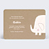 Faire-part Naissance Certificat Éléphant