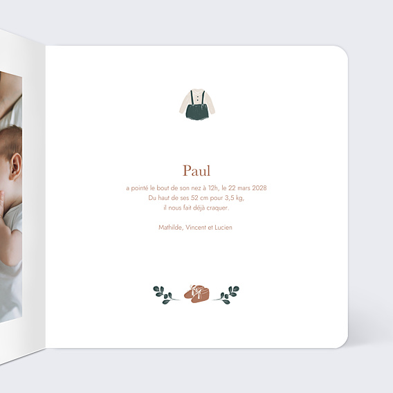 Faire-part Naissance Couronne de Jouets