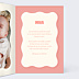 Faire-part Naissance Rayure abricot et rose