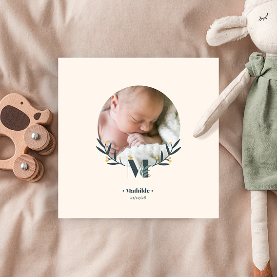 Faire part naissance Mésange Couronne Après 4