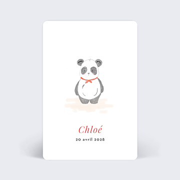 Faire-part Naissance Baby panda