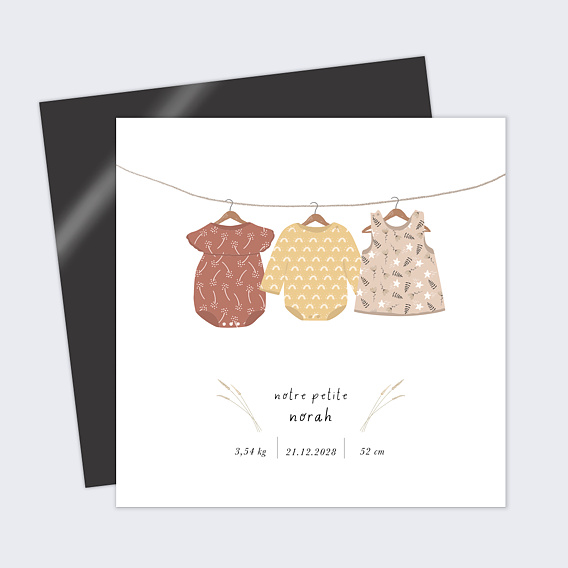 Faire part naissance Linge de Famille