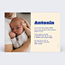 Faire-part Naissance Baby damier ciel