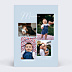 Faire-part Naissance Collage Bleu