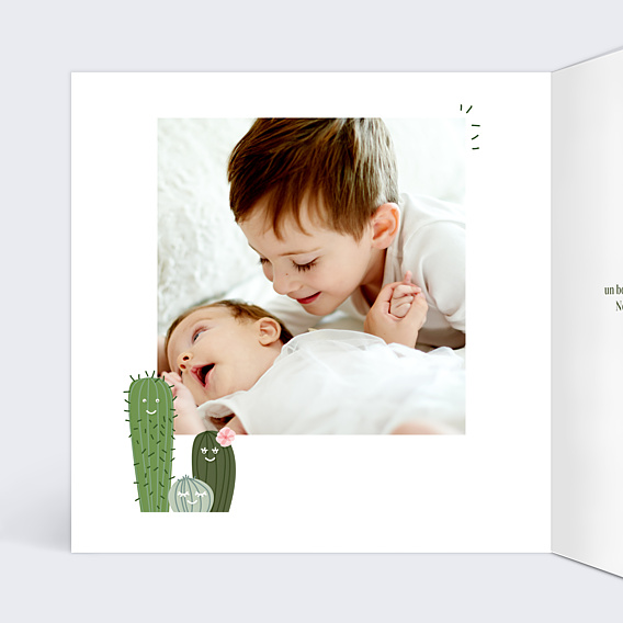 Faire-part Naissance Famille Cactus