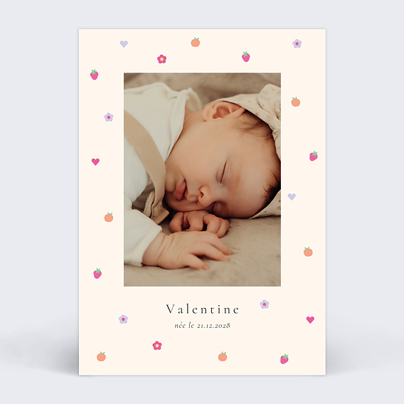 Faire-part Naissance Petit motif coloré