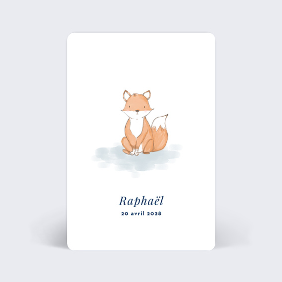 Faire part naissance Baby Fox
