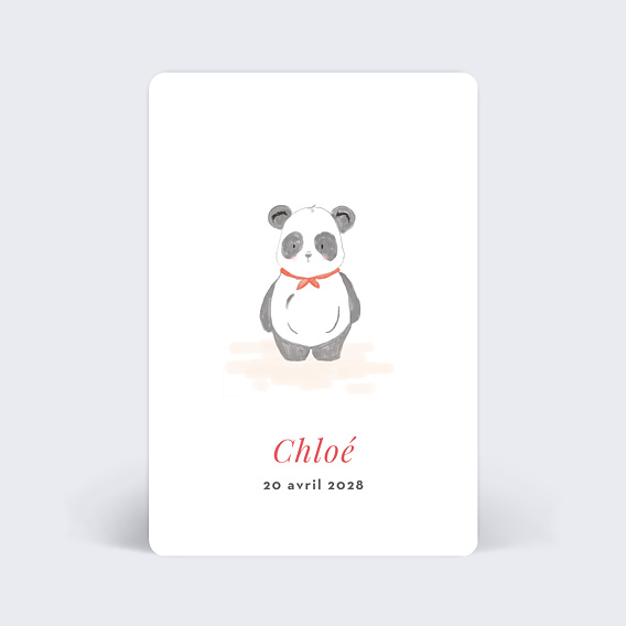 Faire part naissance Baby Panda