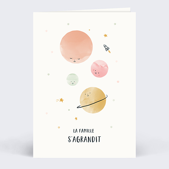 Faire part naissance Famille Céleste
