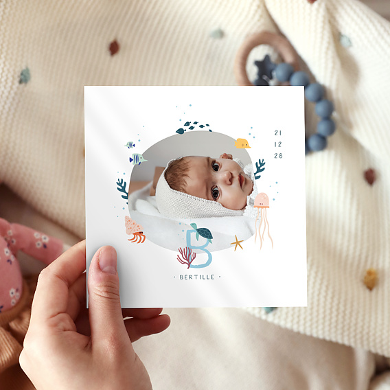 Faire part naissance Sous l'Océan Après 1