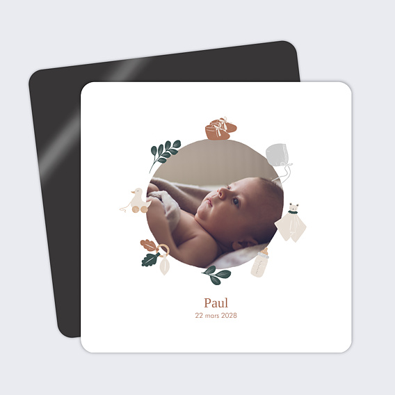 Faire part naissance Couronne de Jouets