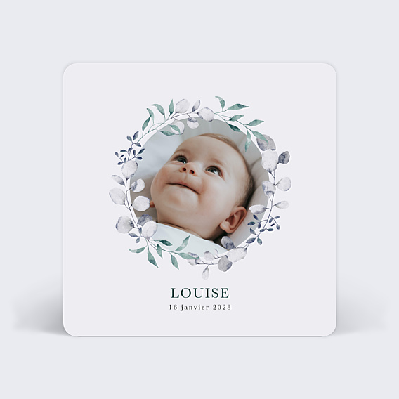 Faire part naissance Couronne Hiver