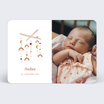 Faire-part de Naissance Virtuel Mobile Arc-en-Ciel