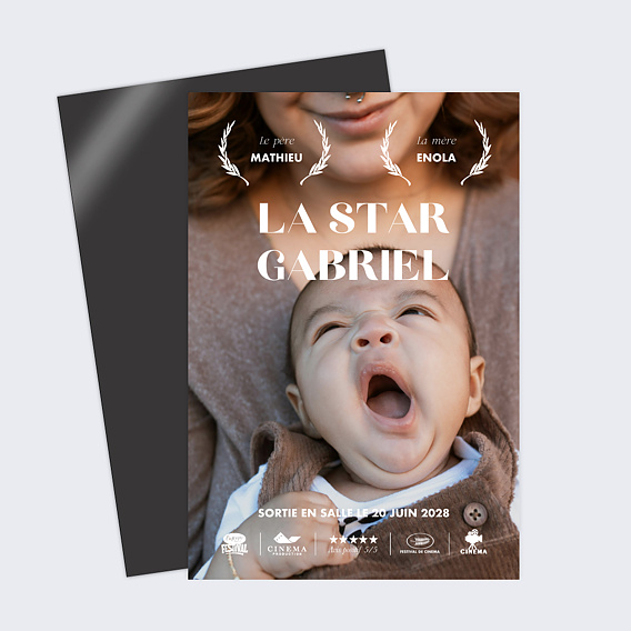 Faire part naissance Grande affiche