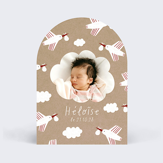 Faire-part Naissance Motif Cigogne