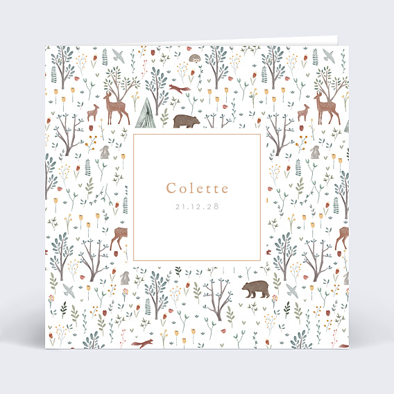 Faire-part Naissance Printemps Etiquette