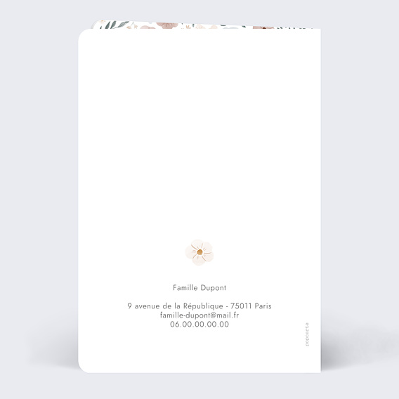 Faire-part Naissance Frise Fleurie