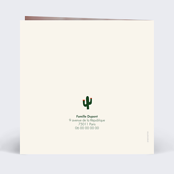 Faire-part Naissance Motif Dinosaure