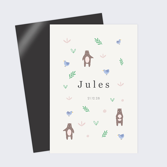 Faire part naissance Animaux pattern