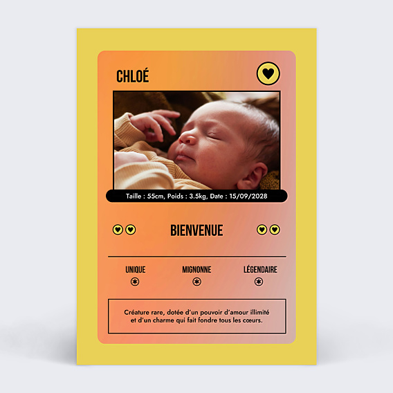 Faire part naissance Bébé aventurier
