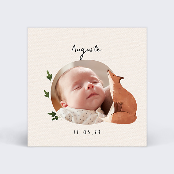 Faire-part Naissance Joli Renard