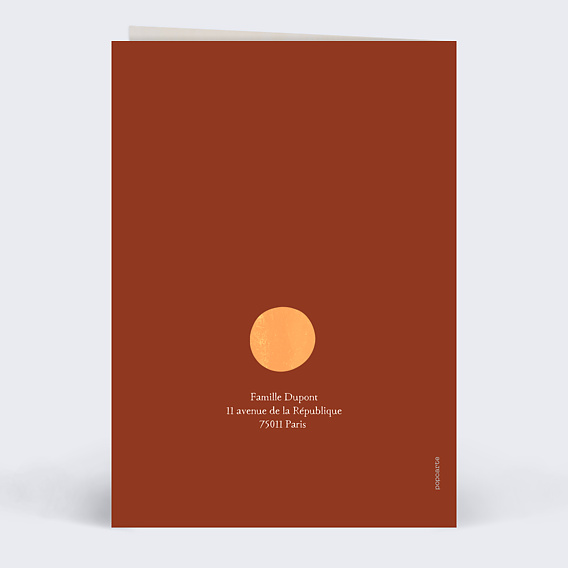 Faire part naissance Petit Bohème Verso