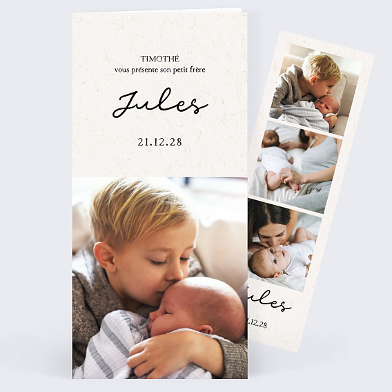 Faire part naissance Mon petit frère