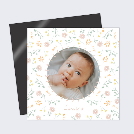 Faire part naissance Motif Liberty