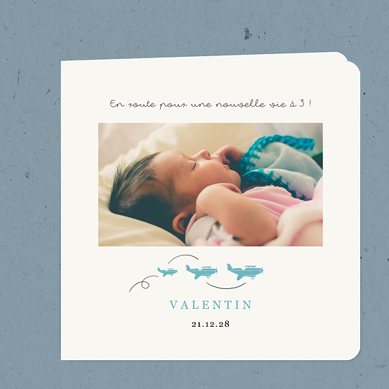 Faire part naissance Petits Avions Après 4