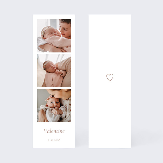 Faire part naissance Multiphoto Élégant