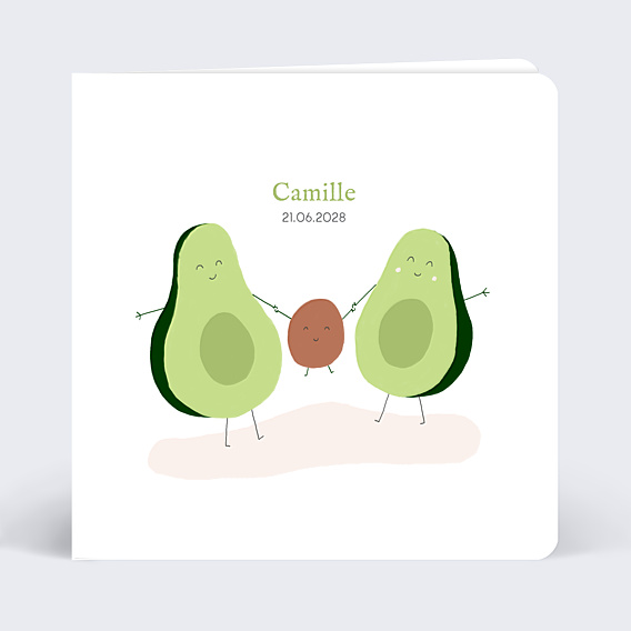 Faire-part Naissance Avocado Family