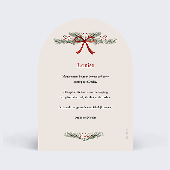 Faire-part Naissance Arche guirlande