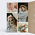 Faire-part Naissance Multi photo Original Marron