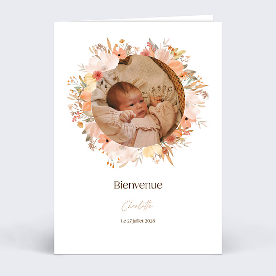 Faire part naissance Flower of fall