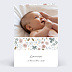 Faire part naissance Frise Fleurie