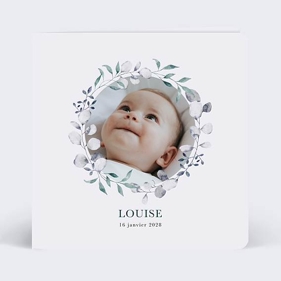 Faire part naissance Couronne Hiver