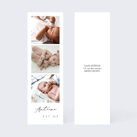 Faire part naissance Effet Photo