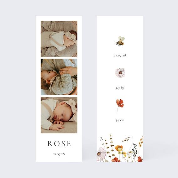 Faire part naissance Bouquet Tendre