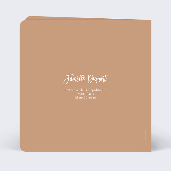 Faire part naissance Ambre Verso