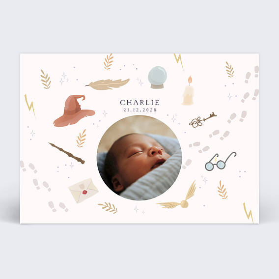 Faire-part Naissance Petit Sorcier