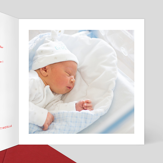 Faire part naissance Découpe Bonheur Intérieur Droit