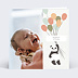 Faire part naissance Panda ballons